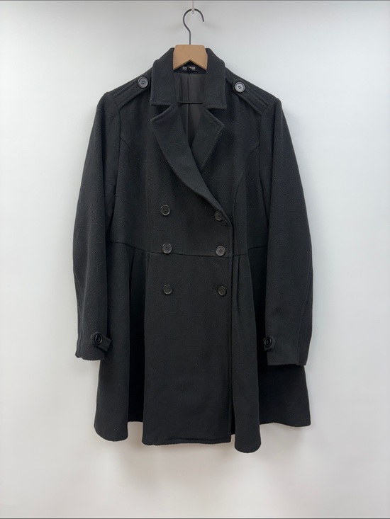 torrid Jackets & Blazers - Torrid Double Breasted Military Trench Coat Black Preppy Winter Jacket Black 1X